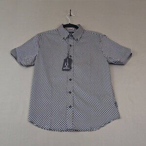 Ben Sherman Button Up Shirt Mens Small Blue Short Sleeve